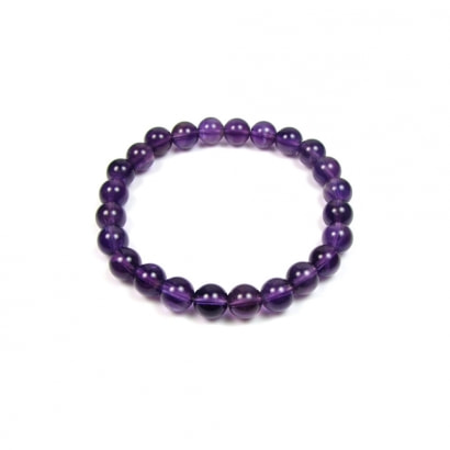 Stretcharmband mit violetten Amethyst-Perlen