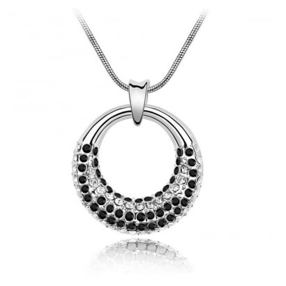 Pendant made with a Black Crystal from Swarovski