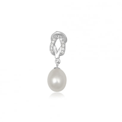 Colgante Zirconia cúbico y blanco de la perla natural