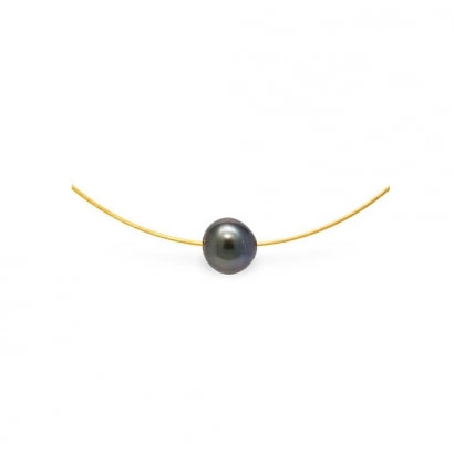 Tahitian Pearl Cable Necklace and Yellow Gold 750/1000