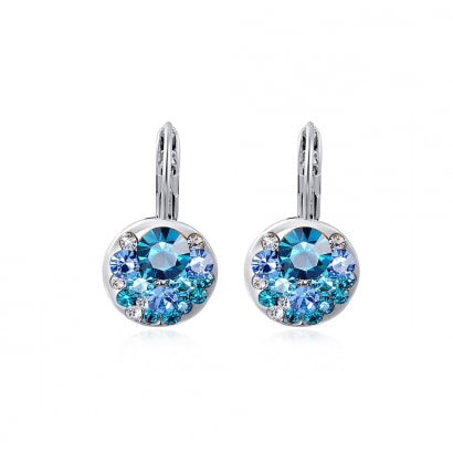 Blue Swarovski Elements Crystal Earrings