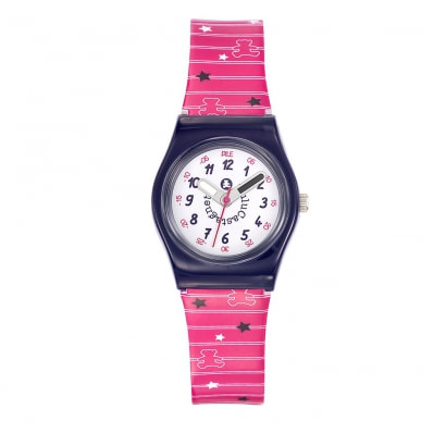 Mädchen Uhr LuluCastagnette Pop Kid Kunststoff Rosa Kunststoff Armband Thema Sterne