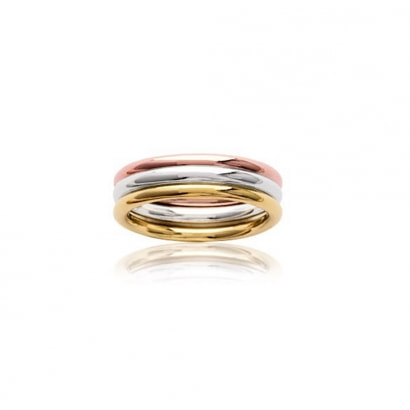 925 Sterling Silver and  Yellow Gold Plated Ring