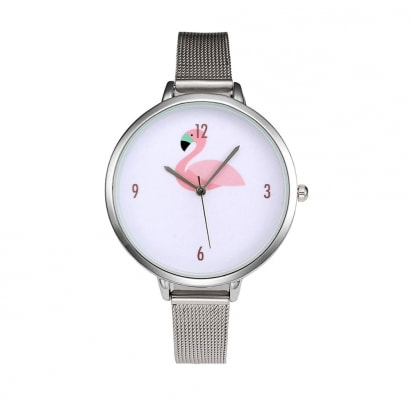 Flamingo Watch and Stainless Steel Bracelet