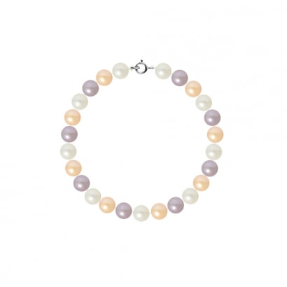 Bracciale Perle Coltivate multicolore e oro bianco 750/1000
