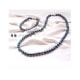 Black or White Freshwater Pearl Necklace, Bracelet and Earrings Set and Silver