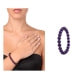 Amethyst Gemstones Pearls Stretch Bracelet