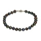Black Freshwater pearl Bracelet and Silver Clasp