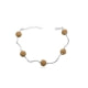 Golden Crystal Beads Bracelet and 925 Silver