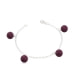 Purple Crystal Beads Bracelet and 925 Silver
