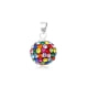 Multicolor Crystal Bead Pendant and 925 Silver
