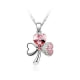 Clover Pendant made with Pink Crystal from Swarovski