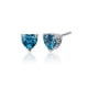 2 cts Topaze Heart Earrings and 925 Sterling Silver 