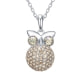 Champagne Swarovski Crystal Elements Owl Pendant