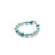 1-Rang-Armband, rhodiumüberzogen mit blauen Perlen und weißen Kristallen