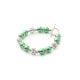 Bracciale 1 fila perla e verde cristallo 