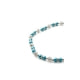 Parure Collier, Bracelet et Boucles d'oreilles Perles Bleues, Cristal et Plaqué Rhodium