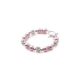 Pink Pearls, Crystal and Rhodium Plated Necklace, Bracelet and Earrings Set 