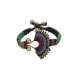 Armband im Ethniklook mit braunen Perlen und goldenen Metallfäden