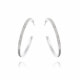 White and Black Diamond Swarovski Crystal Hoop Earrings