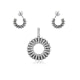 Parure: collana e orecchini cerchio in argento e cristallo di Swarovski Cubic Zirconia 