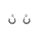 Set : Necklace and Earrings Circle Silver and Swarovski Crystal Cubic Zirconia