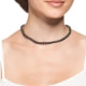 Collana perle coltivate nere de 41 cm e Argento 925