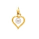 White Freshwater Pearl Heart Necklace and Yellow Gold 750/1000