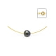 Tahitian Pearl Cable Necklace and Yellow Gold 750/1000