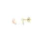 White Freshwater Pearl Child Earrings and yellow gold 750/1000