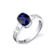 1.75 cts Blue Sapphire and 925 Silver Ring