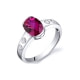 1.75 cts Ruby Ring and 925 Sterling Silver - Size 8