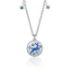 Blue Swarovski Crystal Reindeer Necklace