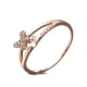  Pink Gold Plated Butterfly Ring and White Cubic Zirconia