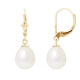 Pendientes de perlas culturas blancas y oro amarillo 750/1000