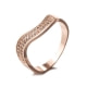 Pink gold plated Ring and White Cubic Zirconia
