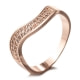 Pink gold plated Ring and White Cubic Zirconia