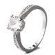Rhodium Plated Ring and White Cubic Zirconia 