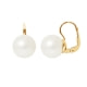 White Freshwater Pearl Earrings and yellow gold 750/1000 1,6 gr