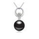 Black Pearl Pendant and Cubic Zirconia