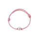 White Freshwater Pearl Pink Cotton Bracelet 