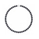 Halskette mit Schwarzen Zuchtperlen und 750/1000 Weibbgold -Verschluss