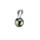 Black Tahitian Pearl Pendant and Sterling Silver 925/1000