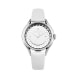 Morgan Women Watch and White Leather Bracelet