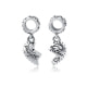 925 Silver Mother and Daughter Heart Double Charms Bead