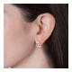 Earrings White Swarovski Elements and Rhodium Plated