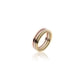 925 Sterling Silver and  Yellow Gold Plated Ring
