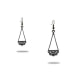 Black Silicone Gum Lace Dangling Earrings