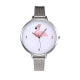 Reloj de moda de Flamante Rosa y pulsera acero