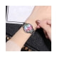 Reloj de moda de Flamante Rosa y pulsera acero